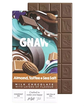 Gnaw Choklad Almond Toffee Sea Salt 80g